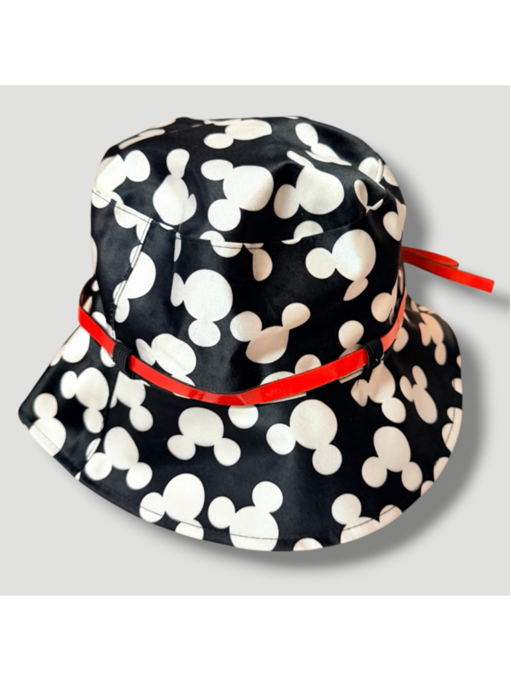 Disney Parks Mickey Mouse Icon Rain Bucket Hat Red Bow Adult OSFM - Picture 11 of 12